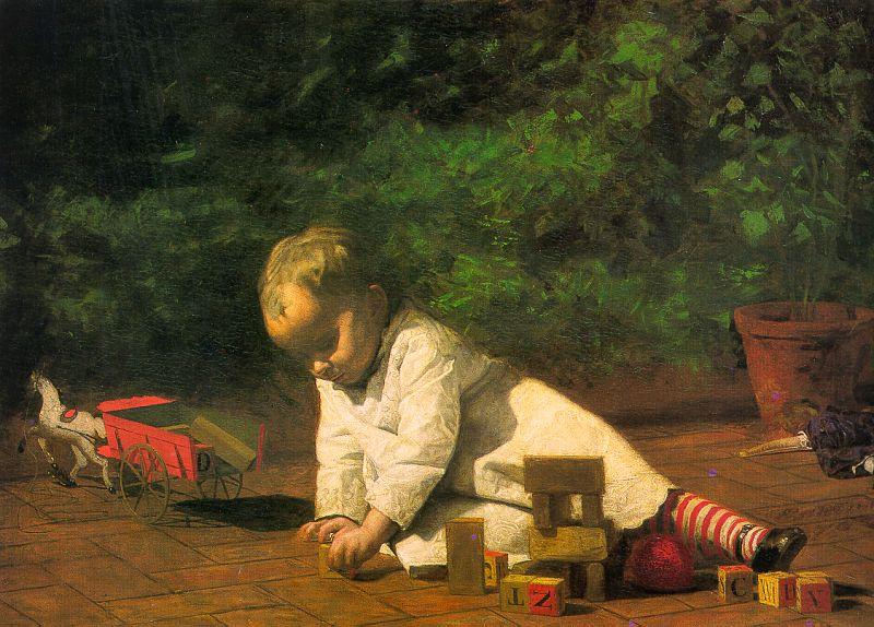 Thomas Eakins Baby at Play oil painting image